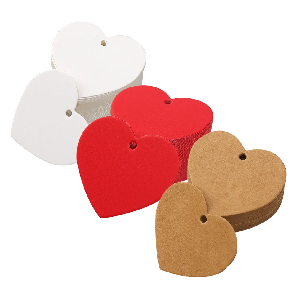 

300 Pcs Love Tag Decorative Hanging Tags Small Heart Card Lovely Gift Paper Multi-function Wrapping Craft