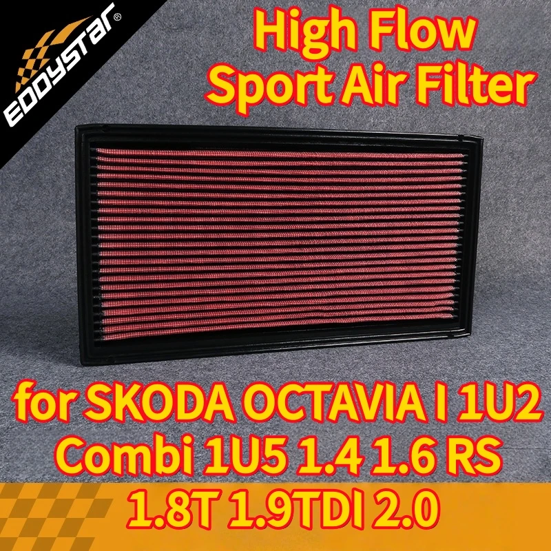 

Спортивный воздушный фильтр с высоким расходом для SKODA OCTAVIA I 1U2 Combi 1U5 1.4 1.6 RS 1.8T 1.9TDI 2.0 Моющиеся гоночные впускные фильтры