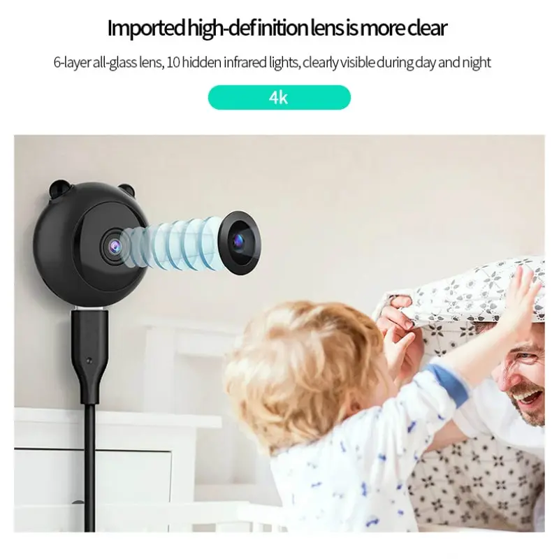 A12 Mini Câmera HD 4k Sensor Visão Noturna Filmadora Sem Fio Wifi Panda-shaped Home Monitor e Carro DVR/Dash Camera
