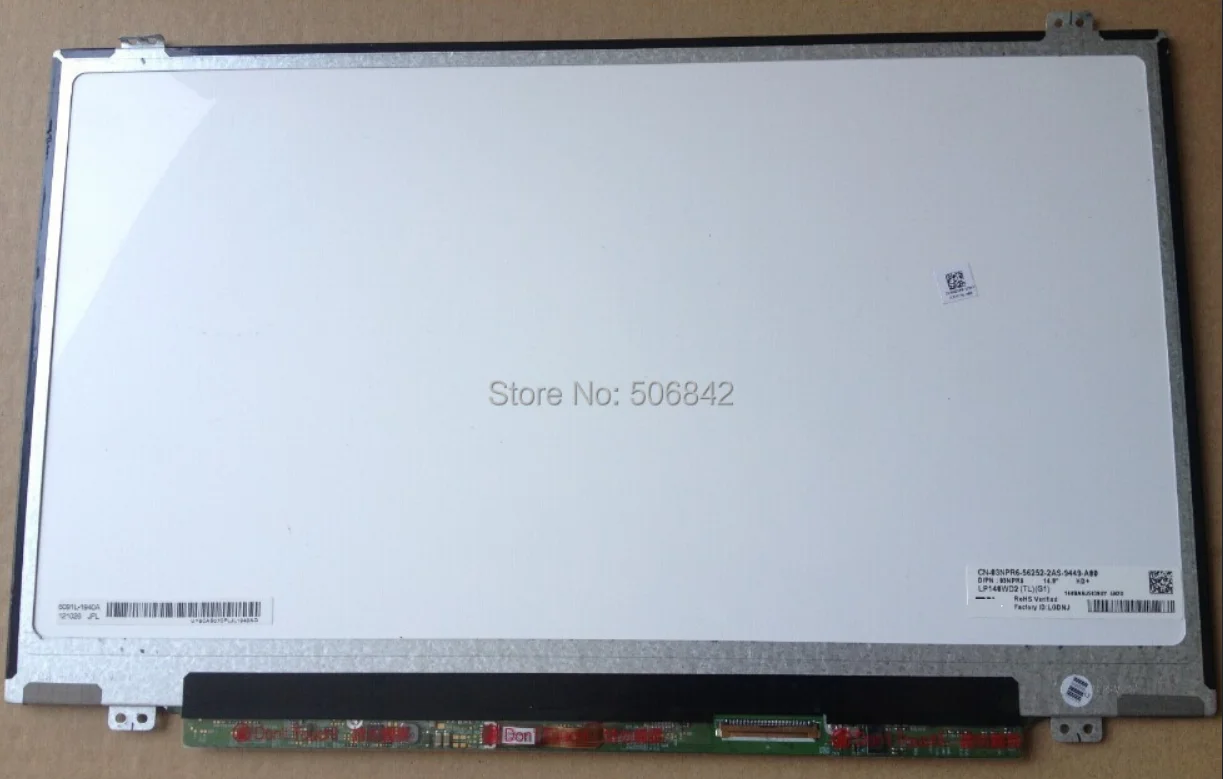 Tela para laptop slim 14.0 pol., painel de exibição lcd lp140wd2 tlg1 1600*900 40pin