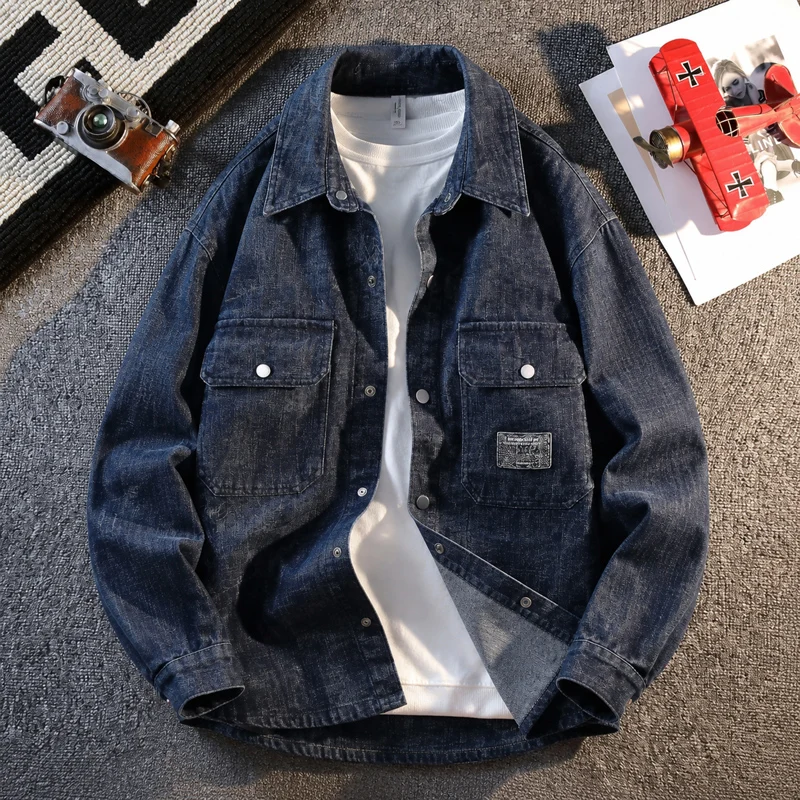 2026 Autumn new style Men's Fashion denim shirts Trend Simple Breathable High-Quality Comfortable Casual thicken Shirt Jacket