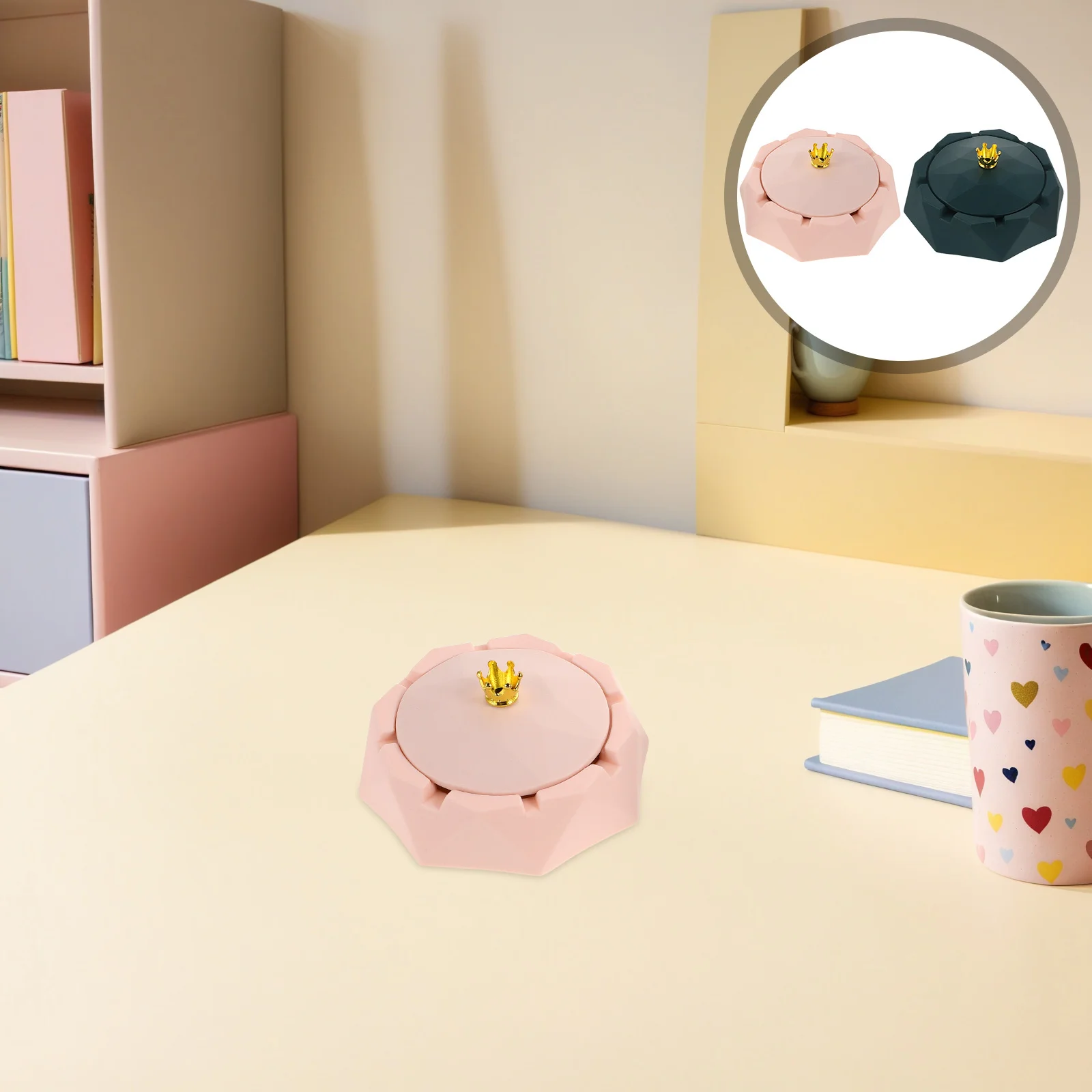 

4 Pcs Ash Trays Cigarette Ashtray Car Ashtrays for Cigarettes Desktop Metal Holder