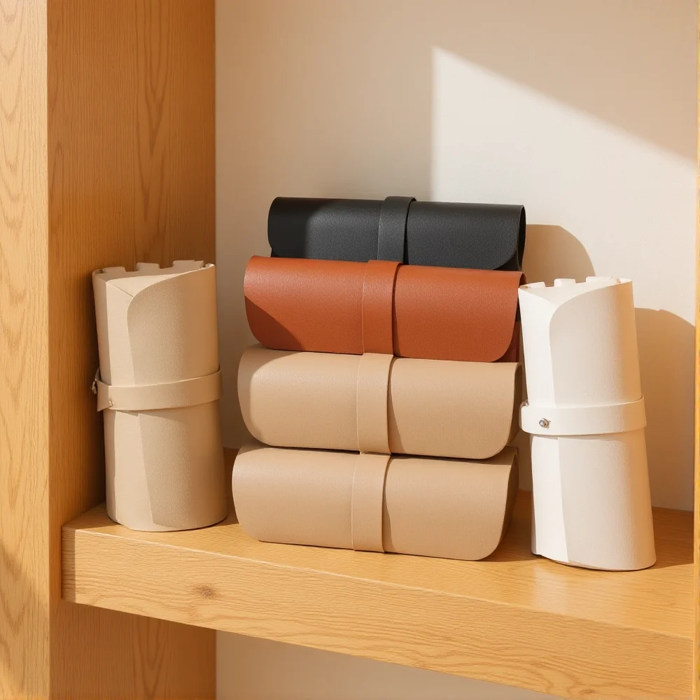 

Leather Eyewear Storage Bag High-Quality Classic Colorway Eyewear Case New-Style Sunglasses Leather Case Minimalist For Leisure