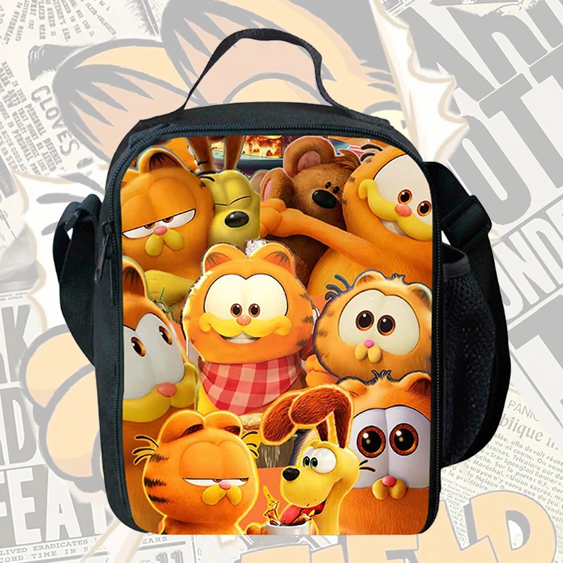 

Детская сумка для обеда, сумка для пикника с героями мультфильмов Garfieldd для школьников и девочек, изолированная сумка-холодильник для детей 4-10 лет