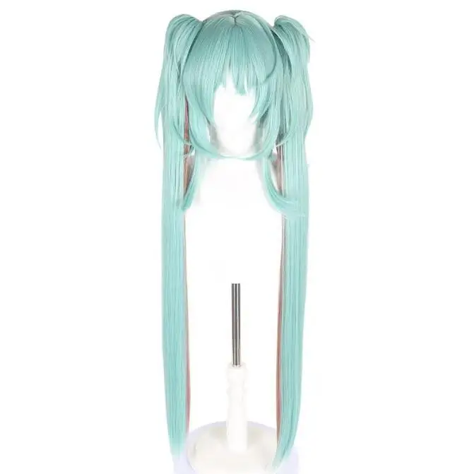 Little Devil Cosplay Wig Fiber synthetic wig Procyon Lotor Cosplay Wig Light mint green mixed dark red long hair