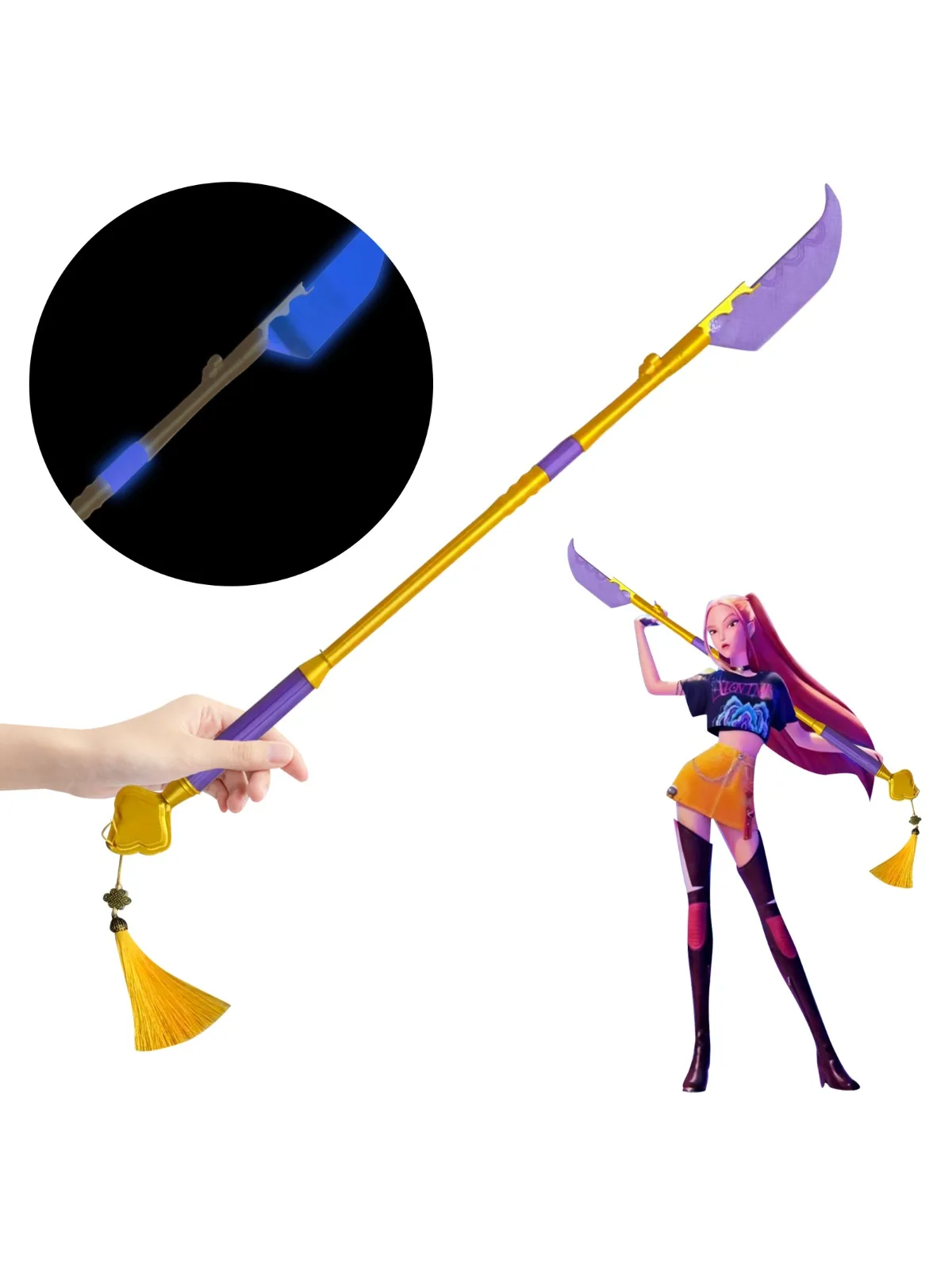 Demon Hunter of KPop Mira Cosplay Long Sword Props Adult Fantasia Disguise Knife Props  Carnival Accessories Christmas Gifts