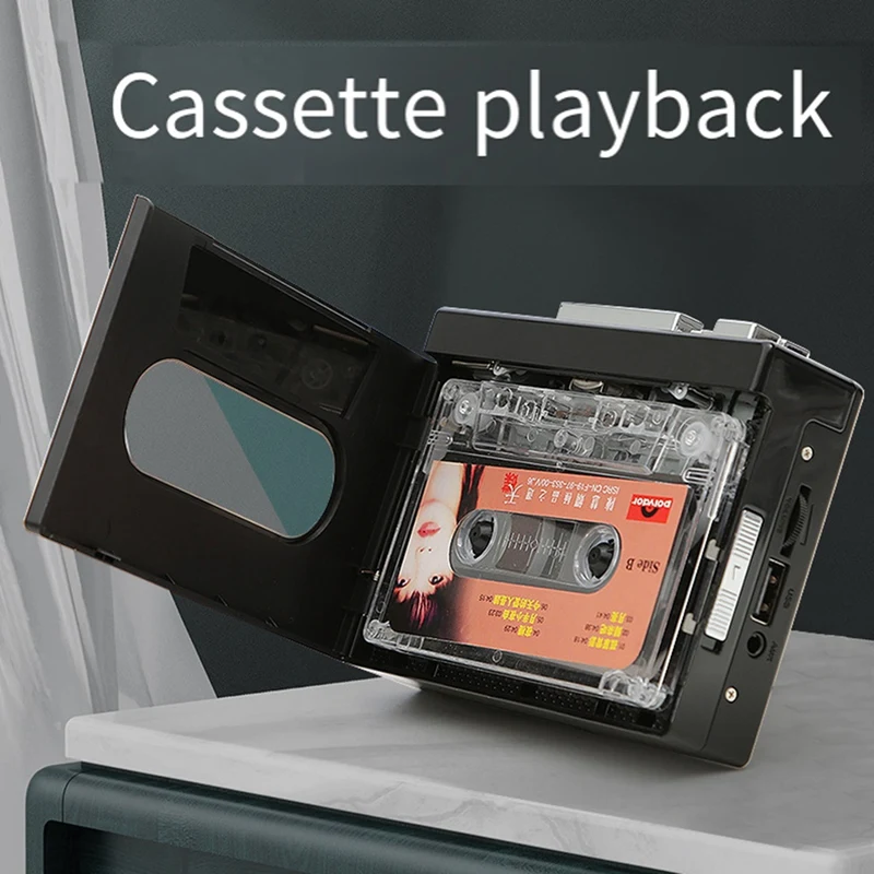 B03B-Cassette Player Full Stereo Sound U Disk DC 5V 128KPS USB2.0 Binaural Sound Tape Player For Music Language Learning Home