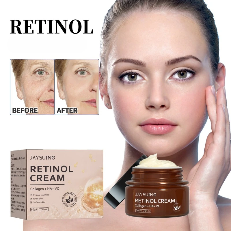 Crema facial con Retinol de colágeno, crema facial que se desvanece, líneas finas, ilumina la piel, blanqueamiento firme, hidratante, antiarrugas, envejecimiento, cosméticos