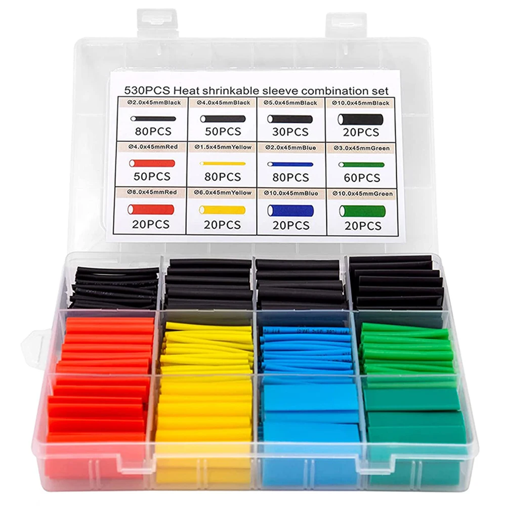 Heat shrink sleeve packaging kit, heat shrink sleeve, electrical connection wire, insulation sleeve 530 to 650 pieces