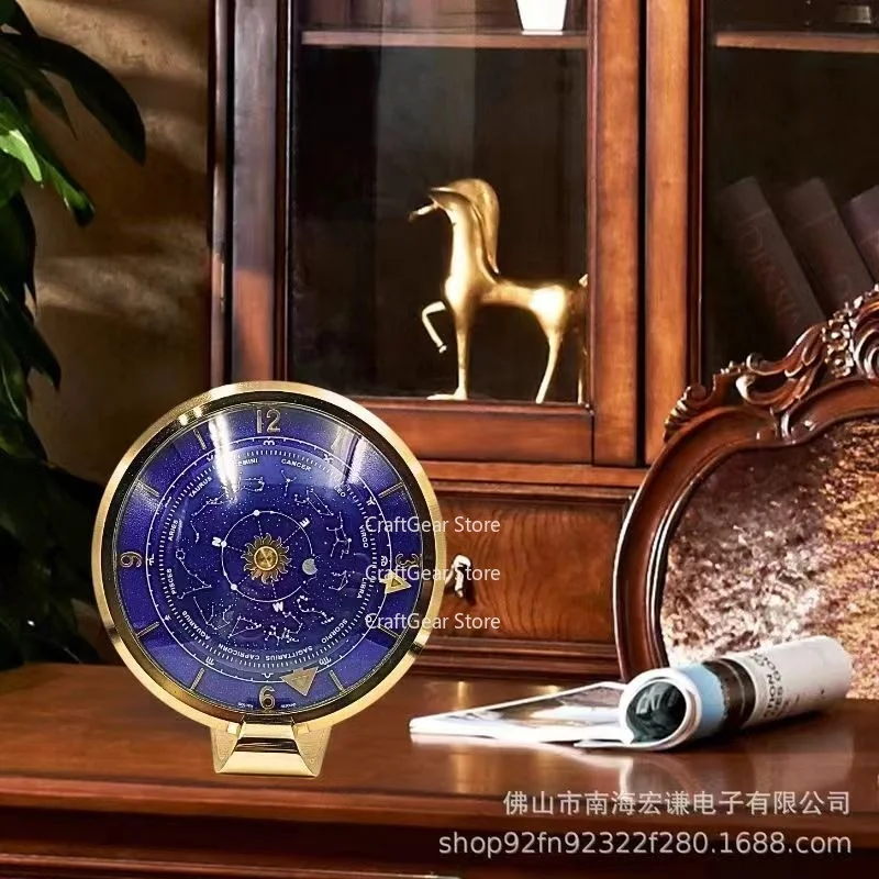 Modern luxury high-end desktop clock radio function for home living room office decoration
