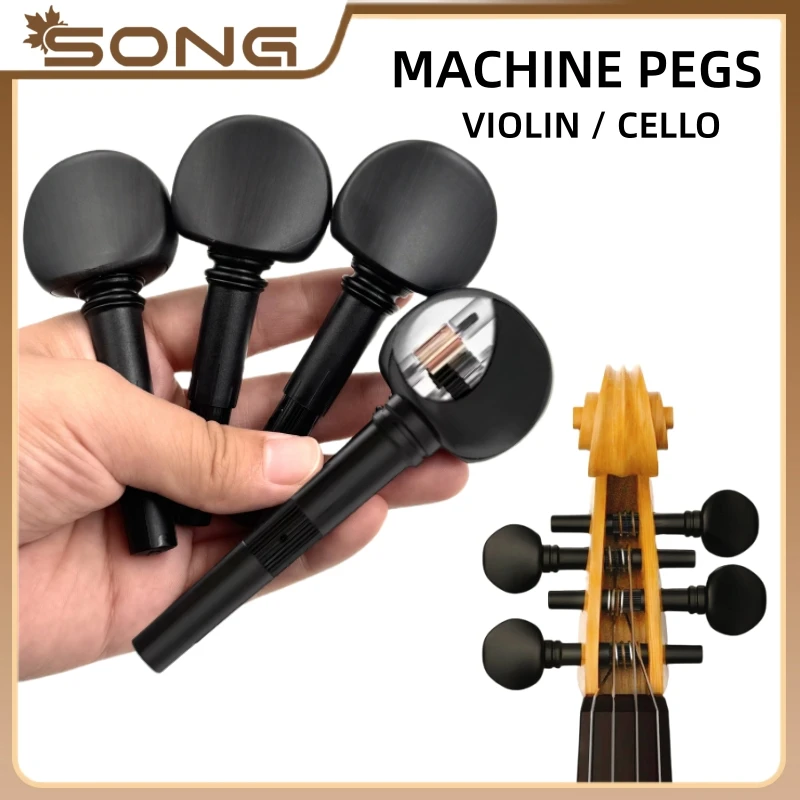 

4/4/3/2/1 Cello Peg Machine Heads Mechanical Violin Pegs Finetune Cello Geared Pegs Violin Tuning Peg Fiddle Accessories