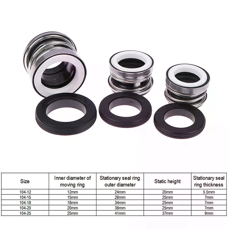 Series CE/CA/NBR 12 15 18 20 25mm Mechanical Shaft Seal For Water Pump 104