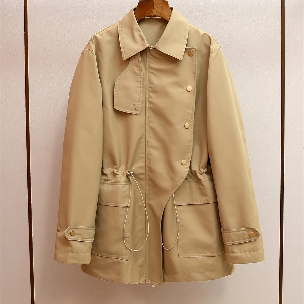 

2025 Women's Winter Jacket Coat Satin Loose Casual Women's Tops Outerwear Y2k Clothes New High Quality Versatile Windbreaker bra