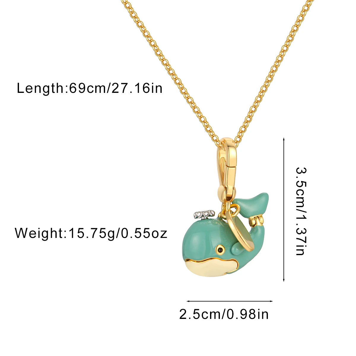 1Pc Fashion Cute Openable Blue Whale Pendant Necklace for Women Sweet Niche Party Jewelry Keychain Pendant Halloween Gifts