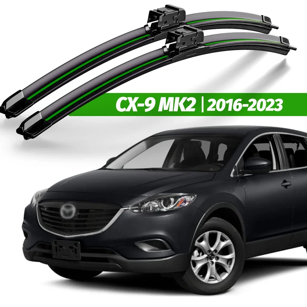 

Wiper LHD Front Wiper Blades For Mazda CX-9 CX9 MK2 2016 - 2023 Windshield Windscreen Window Brushes 24"+18" Accessories