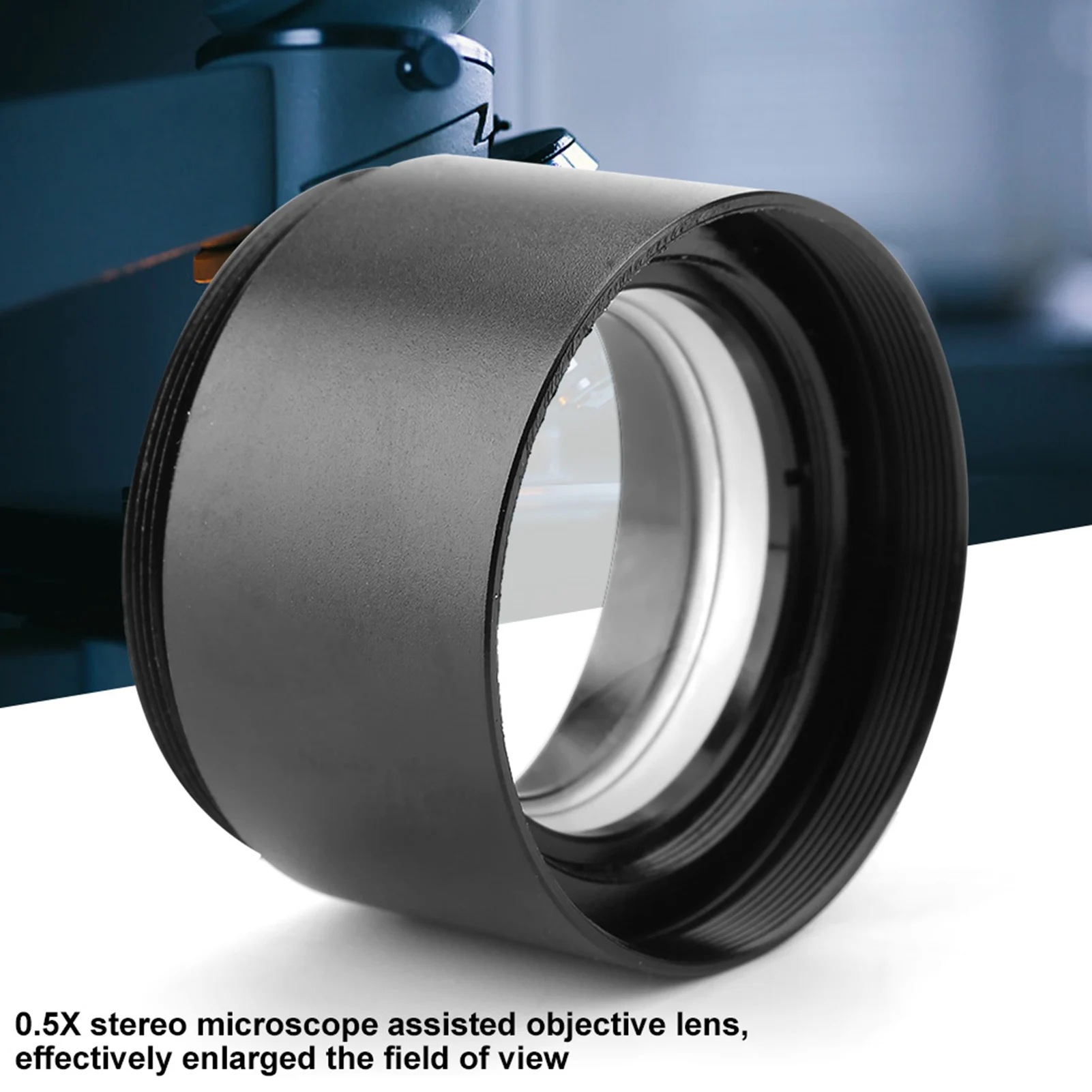 Objectif de microscope stéréo auxiliaire KP-0.5X pour microscope vidéo industriel, objectif auxiliaire de montage 48 mm