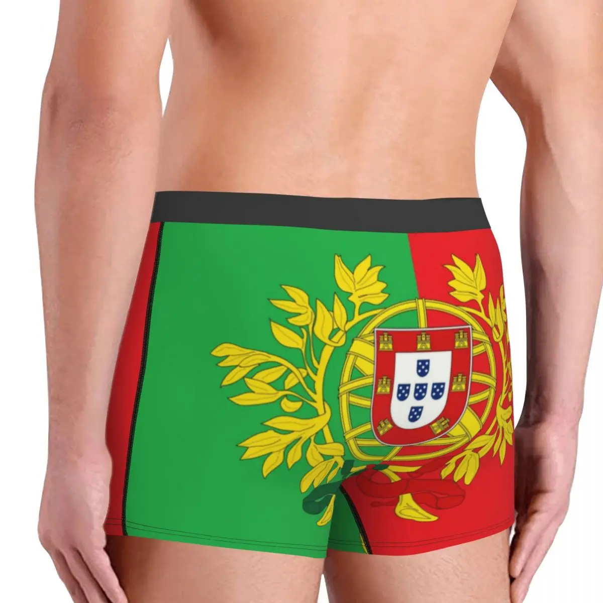 Custom Fashion Coat Of Arms Of Portugal Art Boxers Shorts Panties Male Underpants Breathbale Portuguese Flag Briefs Underwear