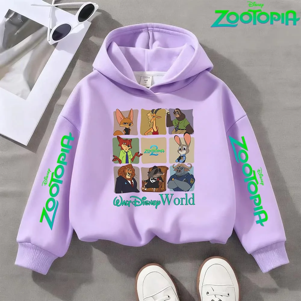 

Disney Zootopia Judy and Nick Children's Hoodies, Boys' and Girls' Autumn and Winter Warm Children's Hooded Sweatshirts