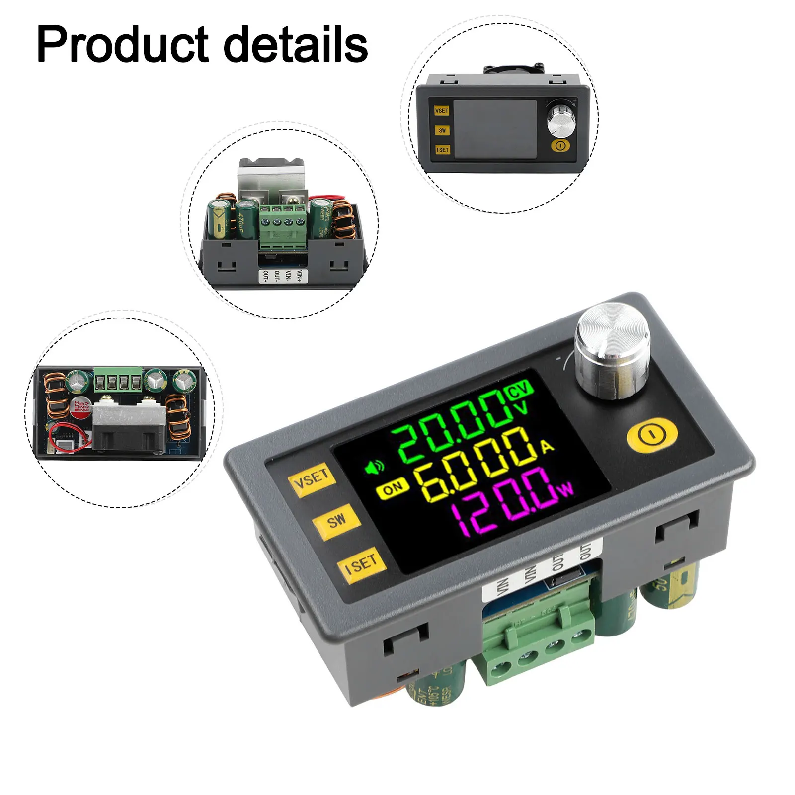 

Adjustable Power Supply CNC Voltage Regulator For Electronics Projects Built-in Buzzer Multiple Protection Functions