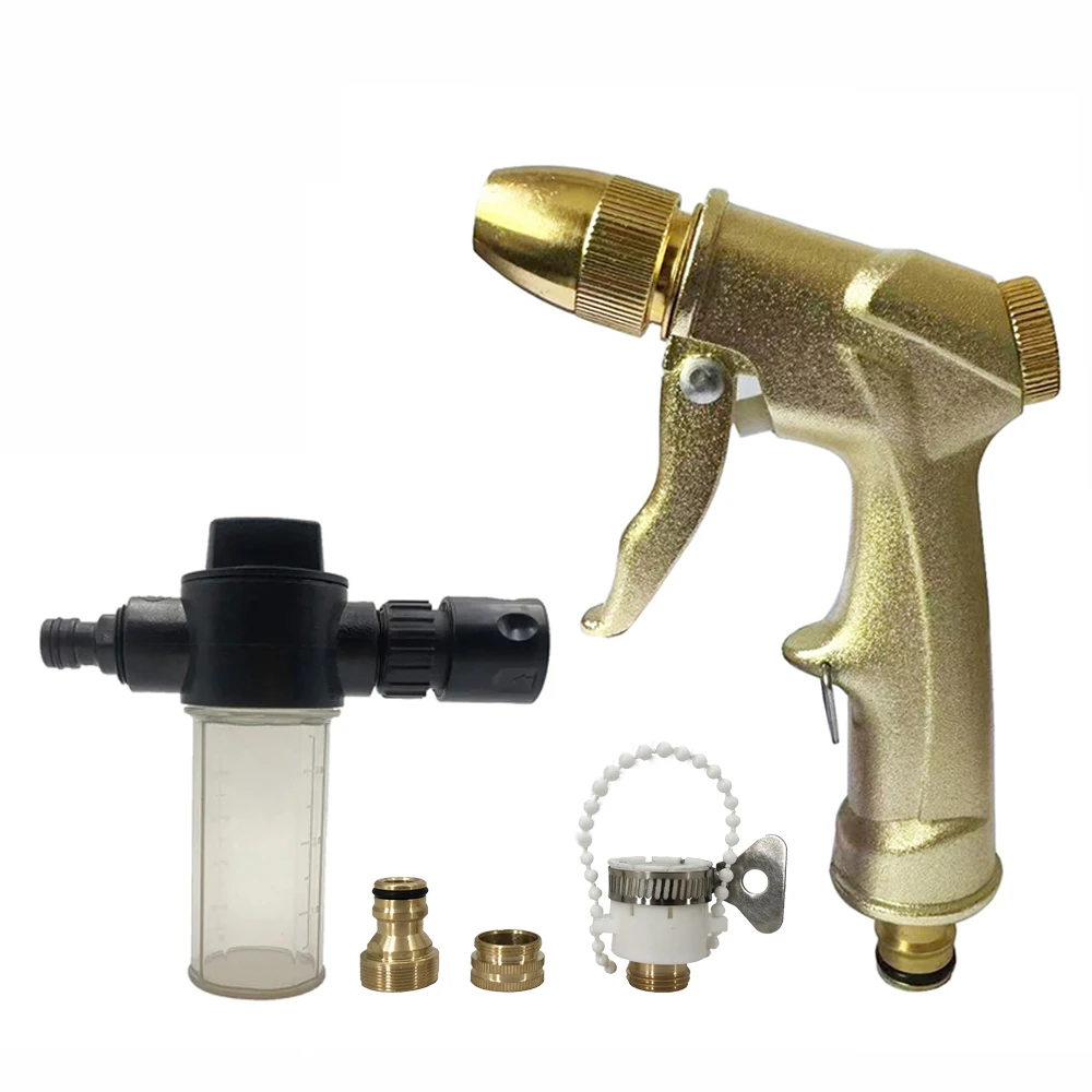 

Металлический садовый распылитель воды под высоким давлением, садовый распылитель, водяной шланг, струйный бытовой газон, пистолеты для мойки автомобилей, двор, полив, разбрызгивание ﻿