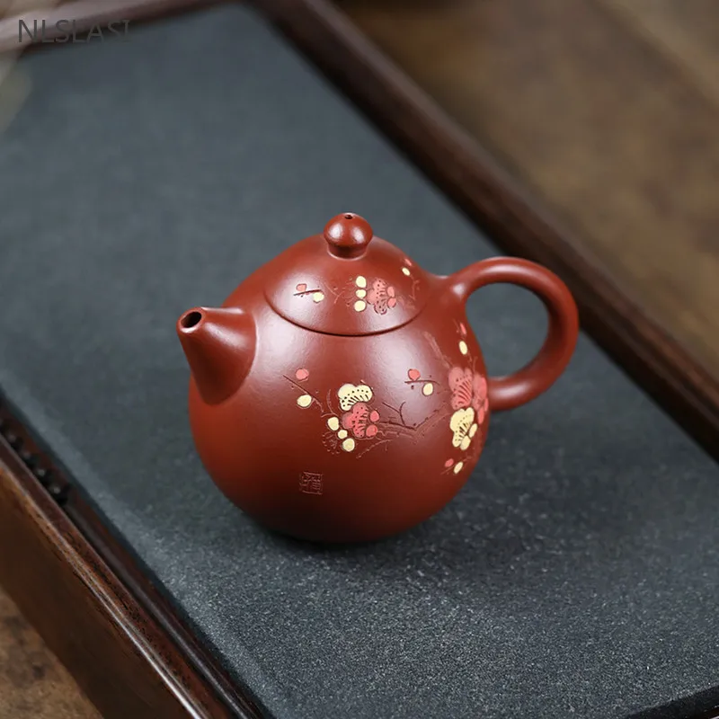 200ml Yixing Purple Clay Dragon Eggs Teapot Chinese Dahongpao Beauty Kettle Ball Hole Filter Tea Infuser Handmade Zisha Tea Pot