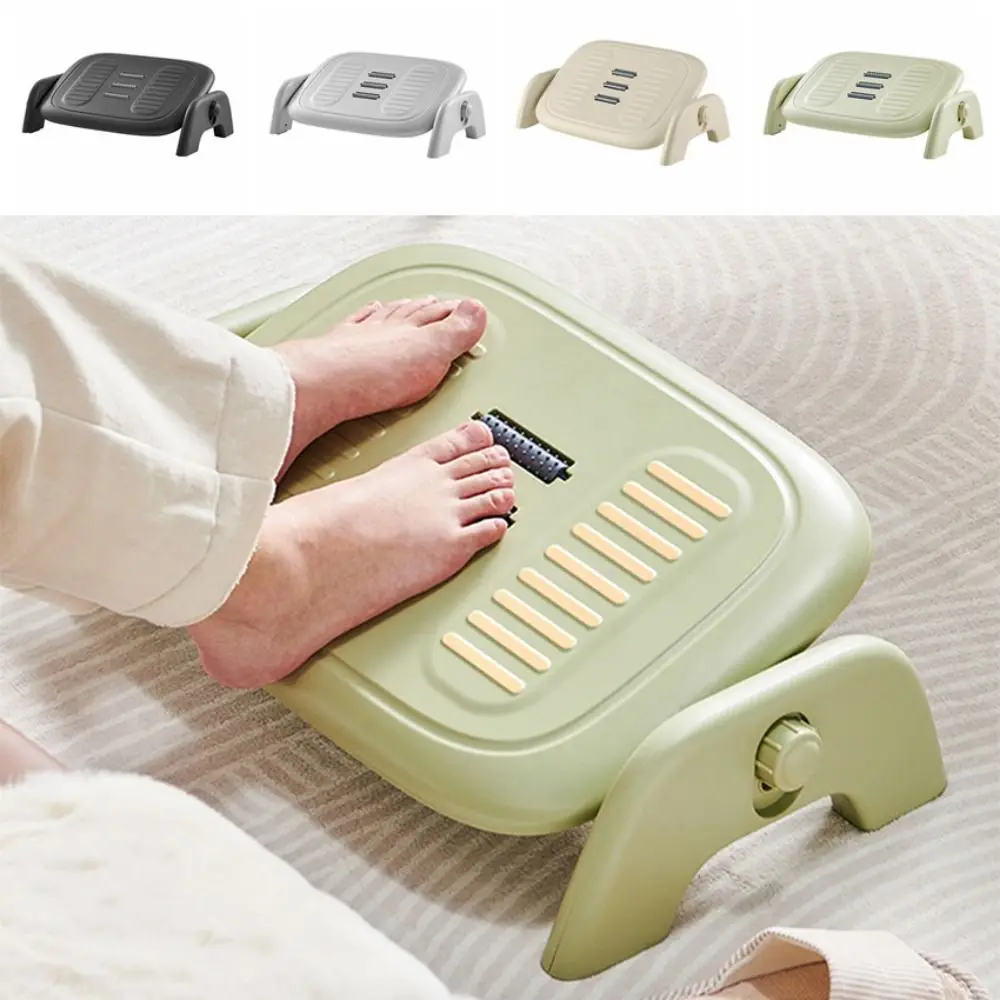 

Ergonomic Massage Footstool Adjustable Height Detachable Under Desk Footrest Anti-Slip Bottom Leg Rest Foot Rest Stool Bed Room