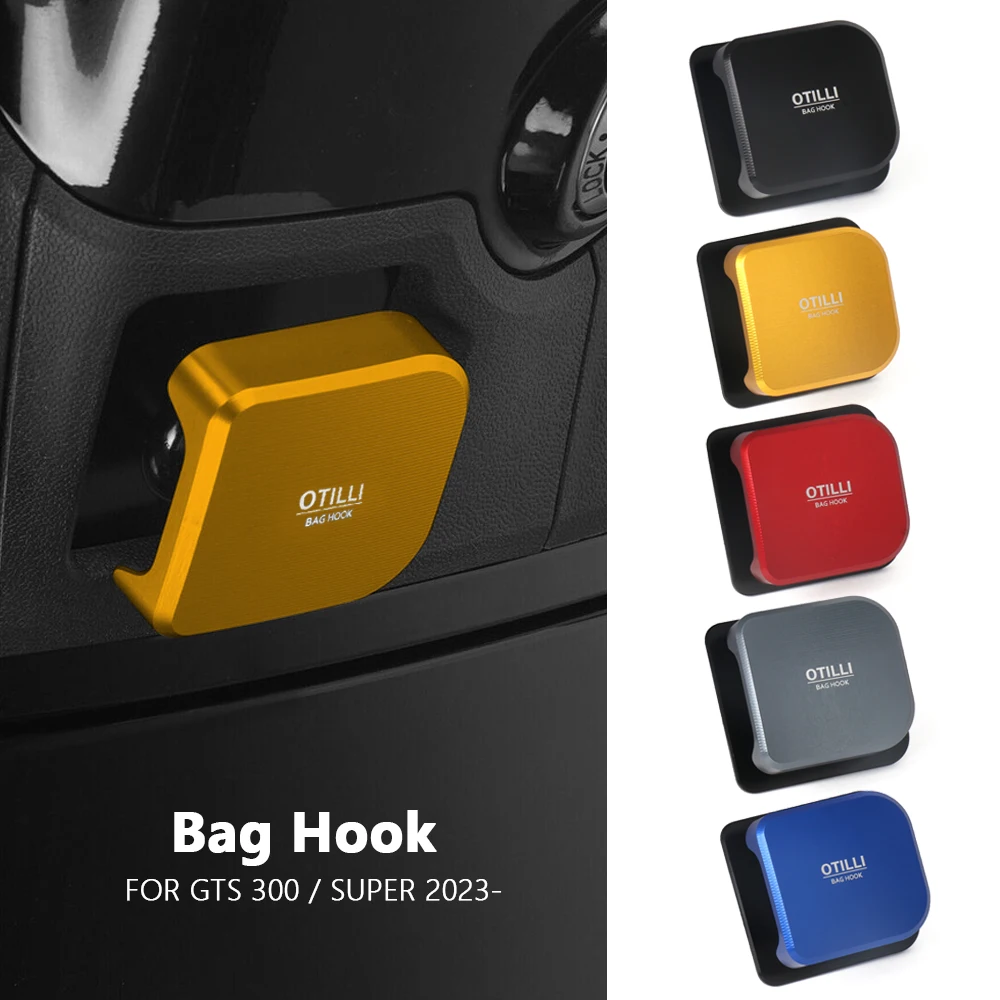 Motorcycle Bag Hook Holder Hand Bag Hook Luggage Bag Hangers Aluminum Multifunctional For Vespa GTS300 GTS 300 Super 2023 2024