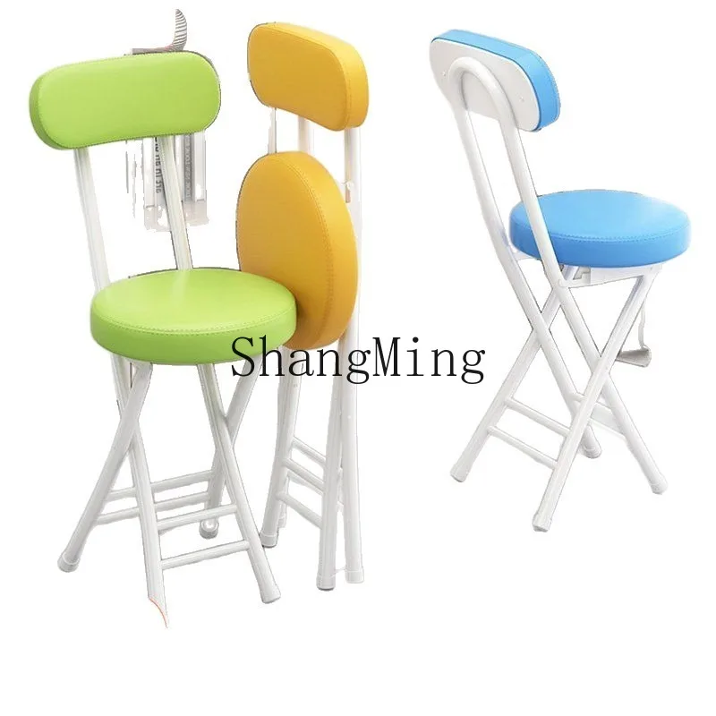 FG good-looking folding home backrest soft bag chair simple book desk chair dormitory folding stool balcony small stool