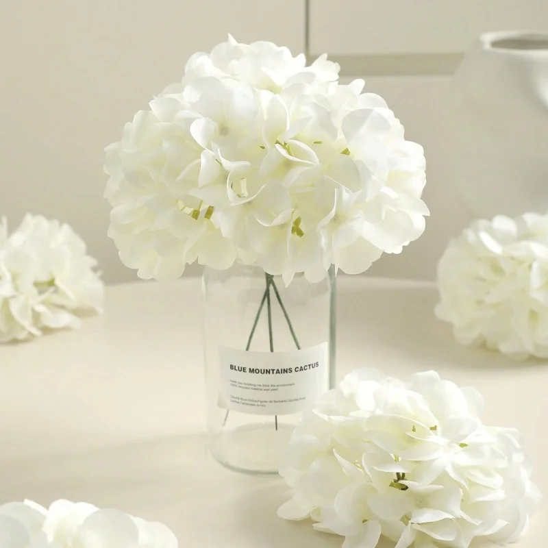 1/3/5 Stück Hortensien Künstliche Blumen Seidenblumen für Heim-Dekoration Garten Hochzeit Heiratsdekoration DIY Vasen-Ornament