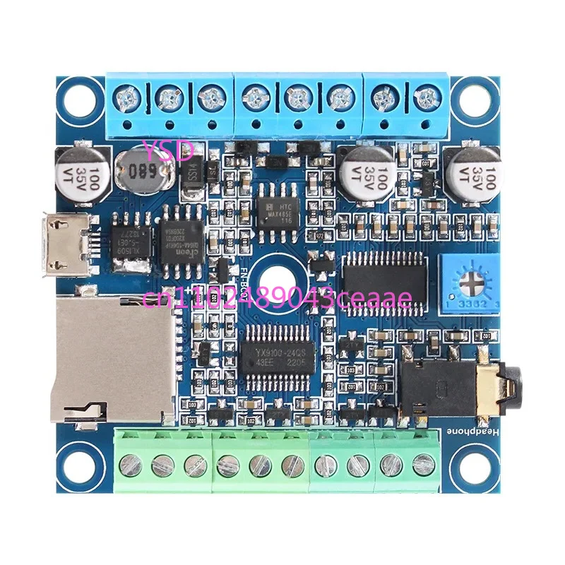 RS485 Modbus RTU MP3 Player Module 15W Power Amplifier Industrial Voice Broadcast Alarm Horn Audio Control Board