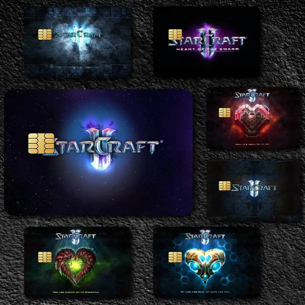 Наклейки-скины Game S-StarCraft для банковских карт, проездных на автобус и метро, водонепроницаемые, подарочные