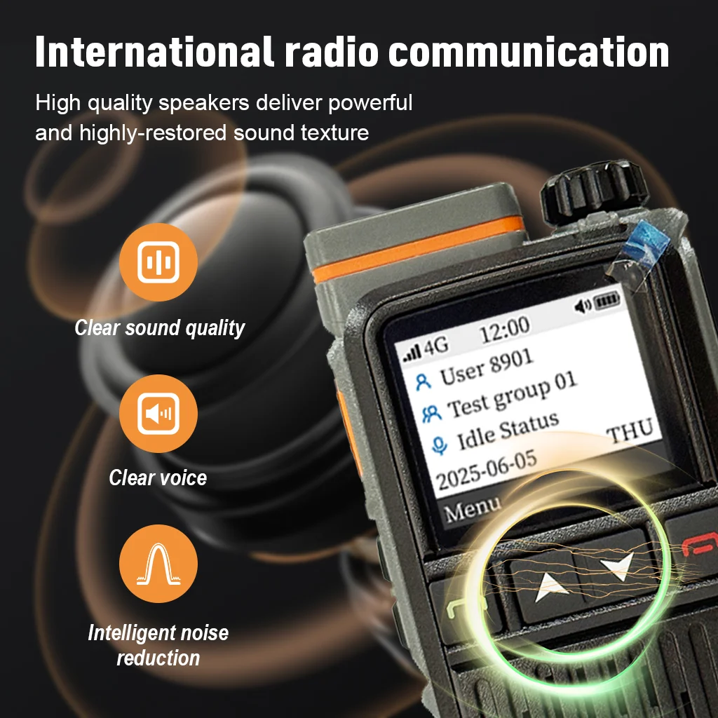 Landptt 4G Lte Network POC Radio with Sim Card Walkie Talkie Long Range 5000 Miles for Hiking and Camping Free Platform LH900