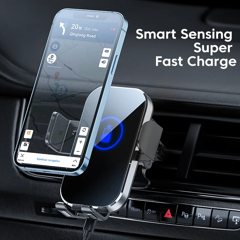 X10 Car Wireless Charger Phone Holder For iPhone 14 13 12 Samsung Xiaomi Intelligent Infrared Fast Wireless Charging Car Charger