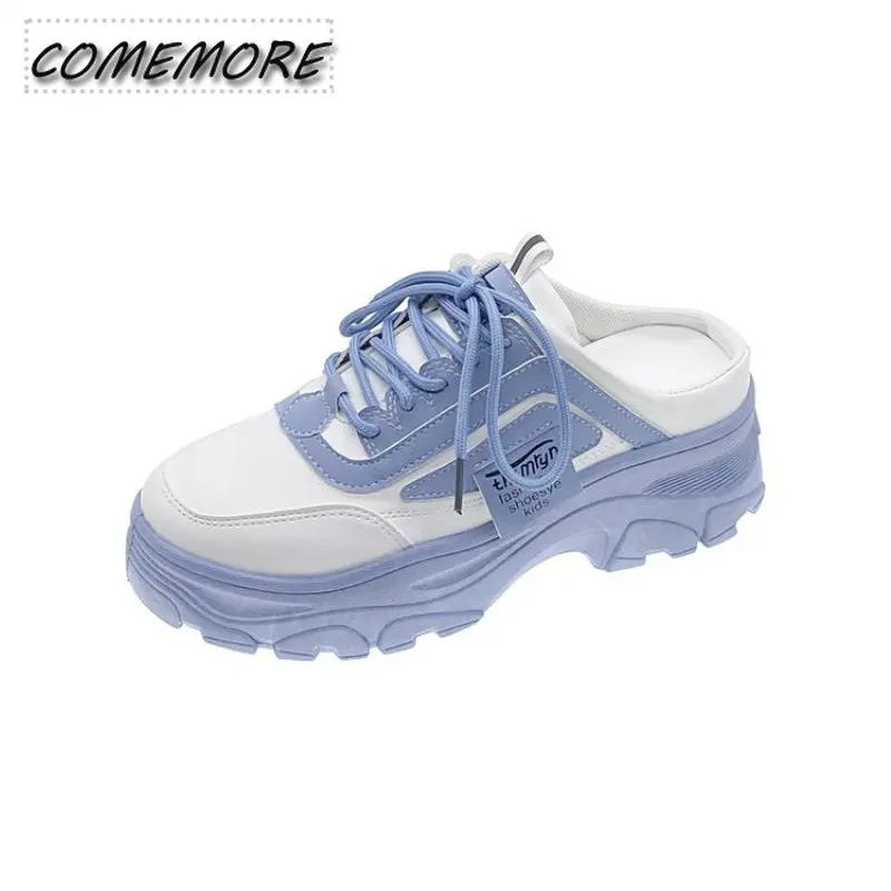 Women Shoes 2023 New No Heel Daily Casual Shoes Non-slip Lace Up Female Platform Shoes Plus Size Sneakers Women Zapatillas Mujer