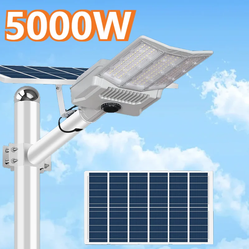 5000W Solar Light Outdoor Waterproof IP65 Solar Street Light With Motion Sensor Garden Wall Lamp Parking Solar Flood Light