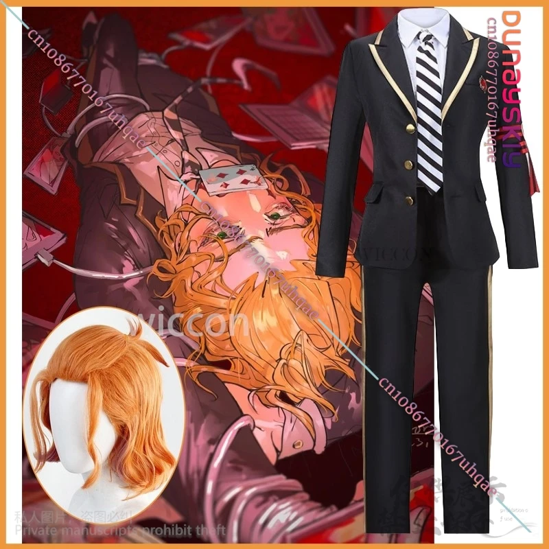 Heartslabyul Cater Diamond Cosplay Costume Twisted-Wonderland DK School Uniform Suit Wig Anime Game Halloween Cos Customized