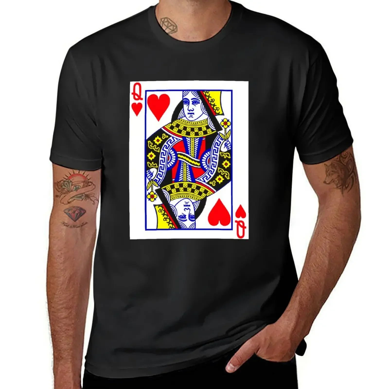 

Queen of Hearts T-Shirt summer 2025 Louboutins Short sleeve tee Funny t-shirt slim fit t shirts for men