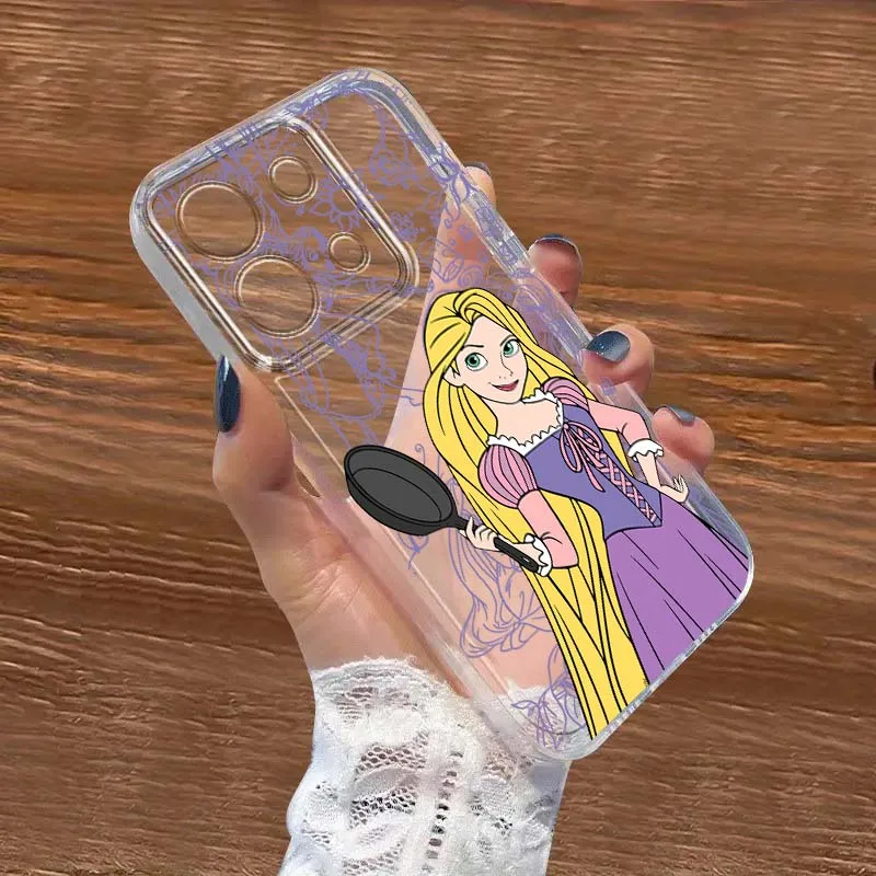 

Disney Anime Rapunzel For Xiaomi Redmi Note 15 14 13 12 11E 9 9T 8 8T Pro Plus Turbo 5G Fashion TPU Transparent Phone Case