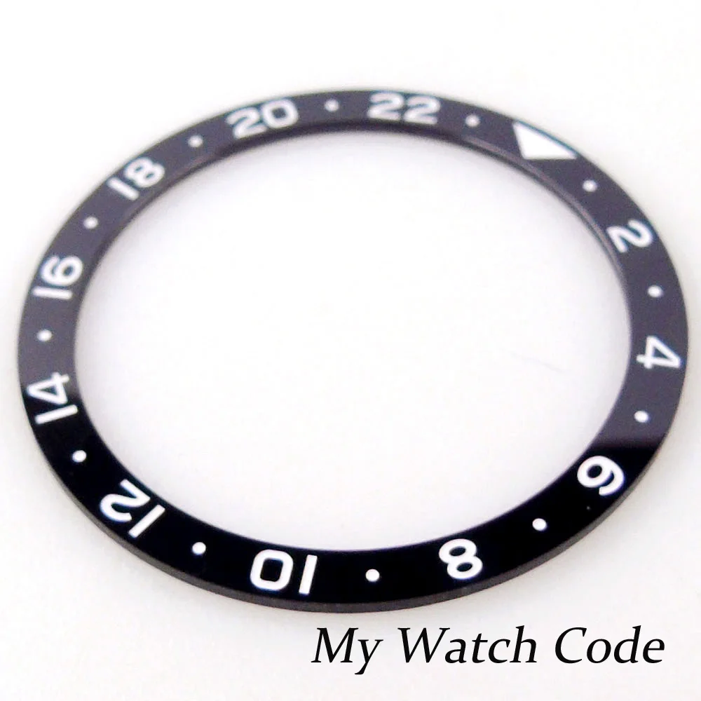 38mm*31.5mm Black gmt Watch Bezel Flat Bezel Insert for SKX NH34 Wristwatch Ceramic Watch Parts for Watchmakers