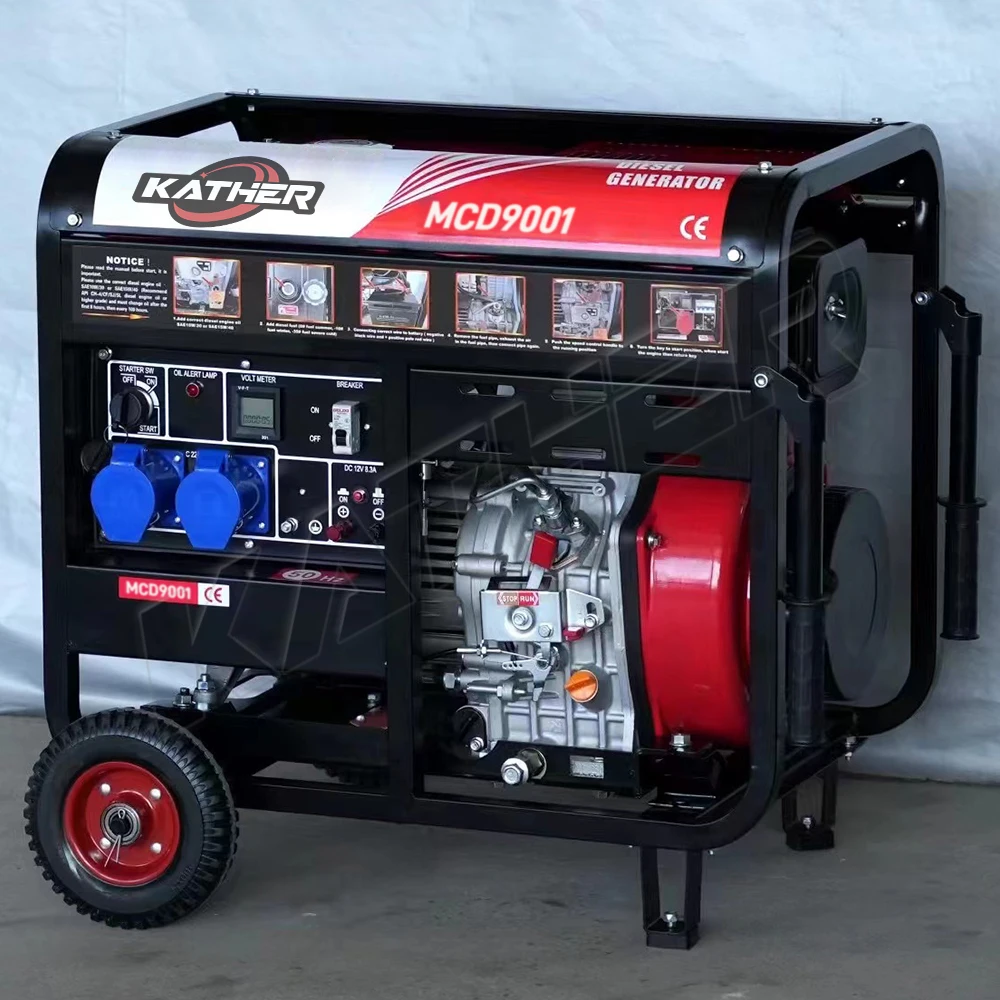 

KATHER 3KW 5KW 6.5KW 8KW 10KW 50hz Open Frame Generators Portable Diesel Generator With Stable Output Safety Power Generator