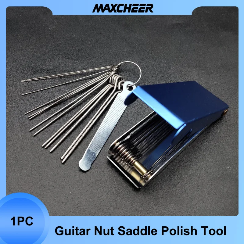 Kim Loại 13 Kích Cỡ Trục Dài Đàn Guitar Các Tập Tin Đàn Guitar Điện Bass Ukulele Cầu Đai Ốc Và Yên Xe Dụng Cụ Làm Bóng Guitarra Dụng Cụ Sửa Chữa