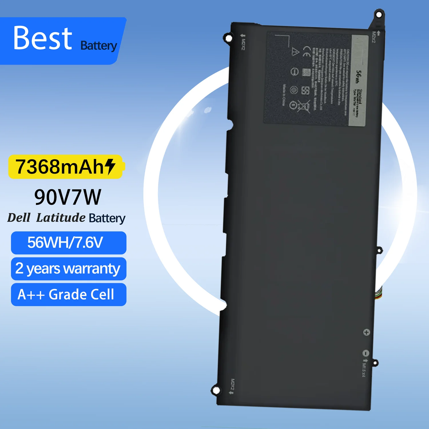 

90V7W JHXPY JD25G 090V7W Аккумулятор для ноутбука Dell XPS 13 9343 XPS13 9350 13D-9343 P54G 0N7T6 5K9CP RWT1R 0DRRP 56WH