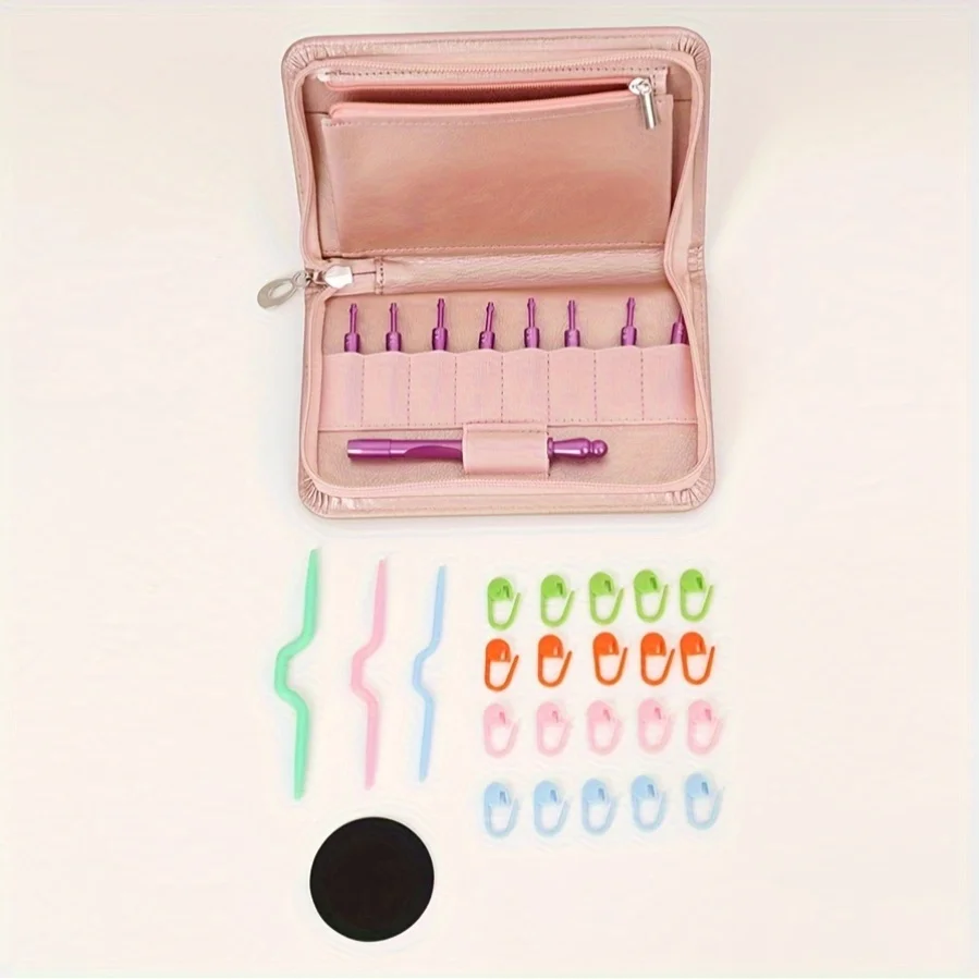DIY-Strickwerkzeuge – Stricknadeln – Häkelnadeln – 8-teiliges Set mit abnehmbaren Aluminiumoxid-Häkelnadeln
