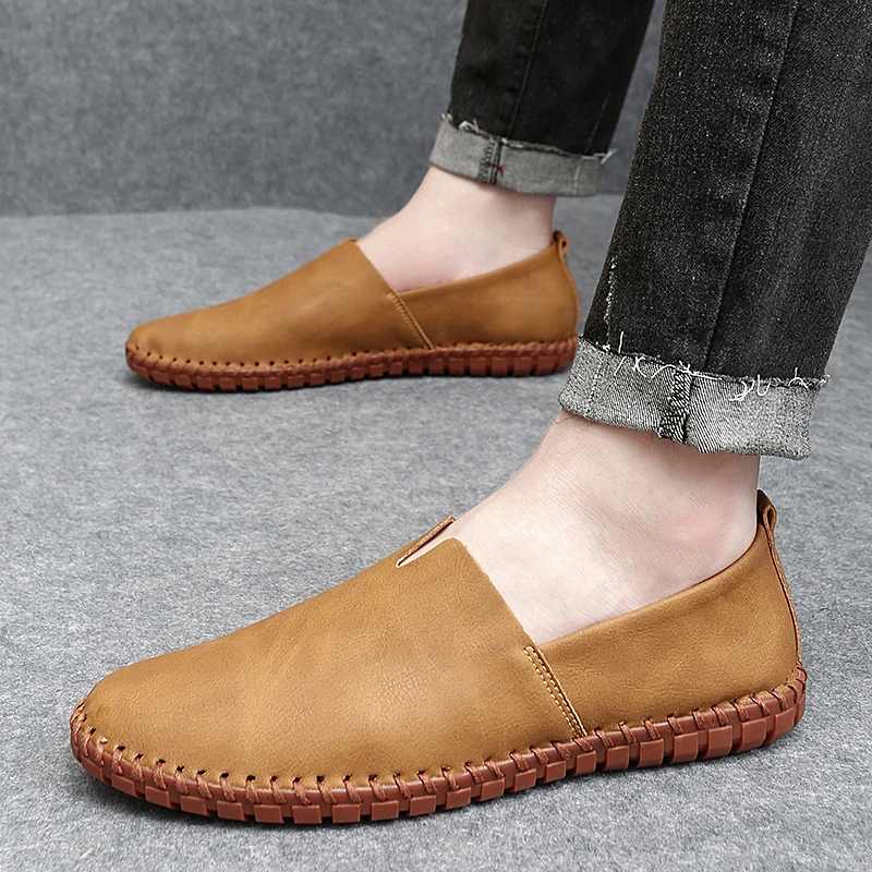 Men\'s Leather Casual loafers Shoes wedding Dress Shoes New Big Size Moccasins Shoes Suede shoes High Quality zapatos39-48