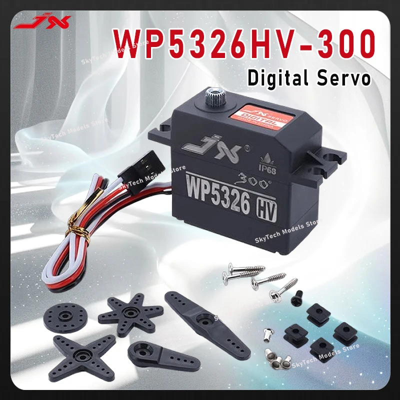 JX Servo WP5326HV-300 Digitales Servo – 26 kg Drehmoment, IP68 wasserdicht, Metallgetriebe, für RC-Cars, Boote, Crawler und Robotik