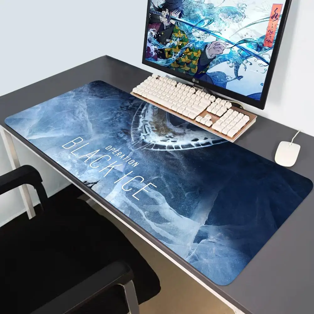 

R6 R-Rainbow Six Siege Mouse Pad Gamer Rgb Desk Mat Back Light Led Mousepad Setup Gaming Accessories Deskmat Big Mousepad