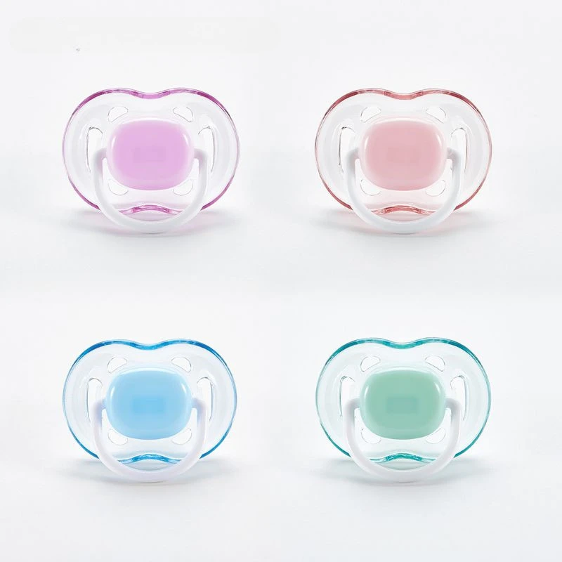 Baby Silicone Pacifier Soothing Infants Bite Chew Supplies Newborn Comfort Appease Nipple Flat Teat Pacifiers