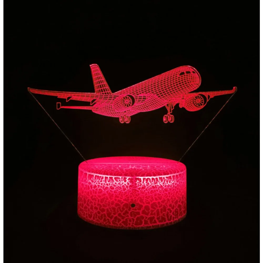 Nighdn Airplane 3D Night Light Usb Touch Table Lamp Decoration Bedside Nightlight Child Birthday Christmas Gifts for Kids Boys