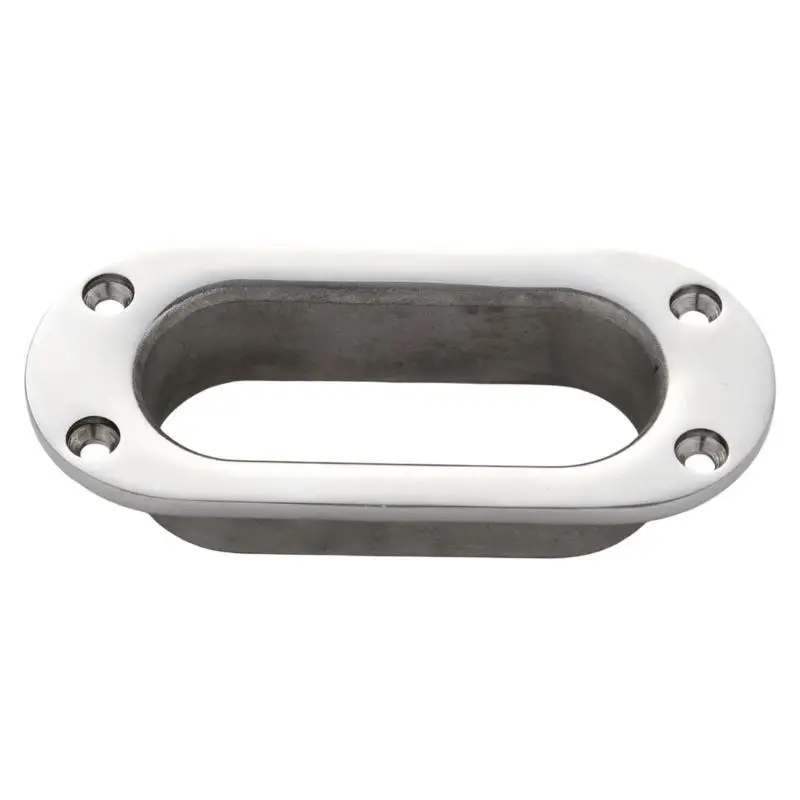 31BC Boat Stainless Steel 95x38mm Oval Hawse Cable Guide Pipe Mooring Anchors Rope Line Fairlead Marine Hardware