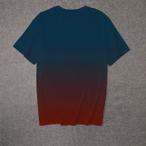 Summer Gradient Print t Men's Shirt Fashion Graphic T shirts 3D Printing Men's Clothes around the neck 10 Main Sales Rock Blouse - №7